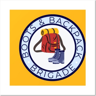 Boots and Backpack Brigade hiking club Posters and Art